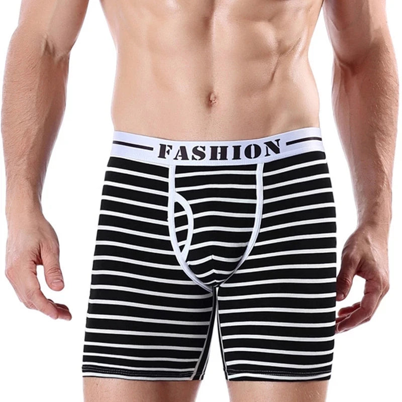 Cueca Long Boxer Listrada Fashion