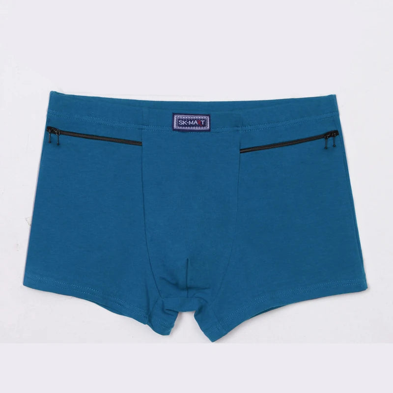 Cueca Boxer Masculina em Algodão com Bolso - Super Prática e Confortável