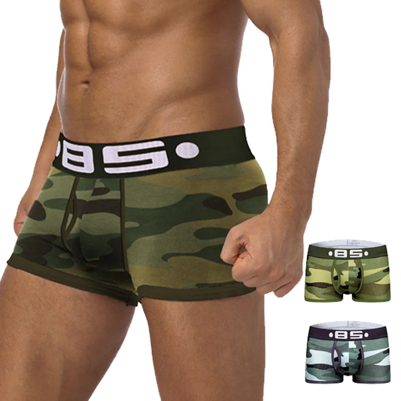 Cueca Boxer Camuflada com Suporte Frontal - Design  e Conforto