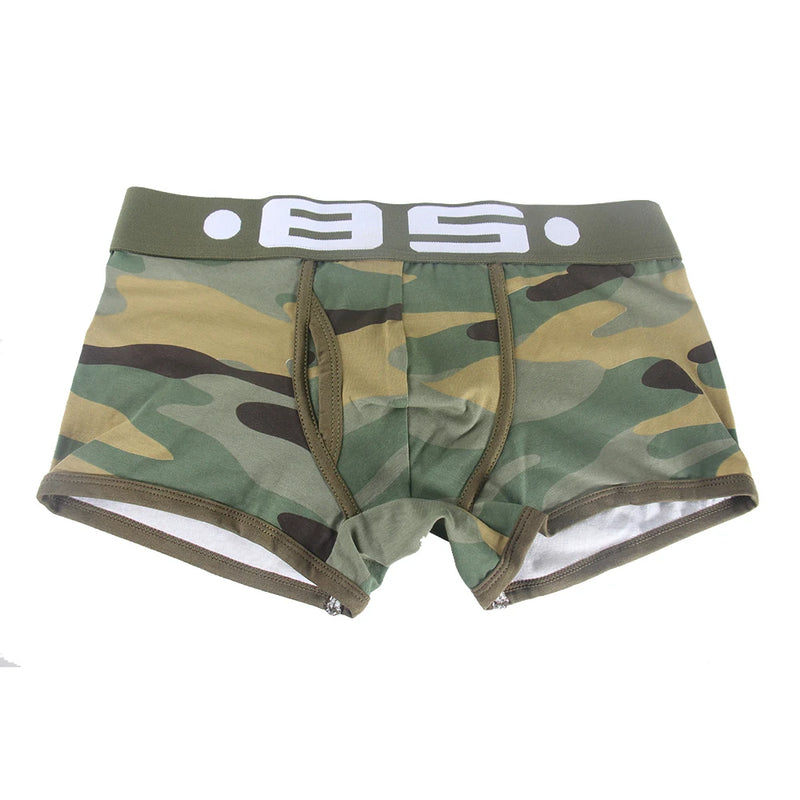 Cueca Boxer Camuflada com Suporte Frontal - Design  e Conforto