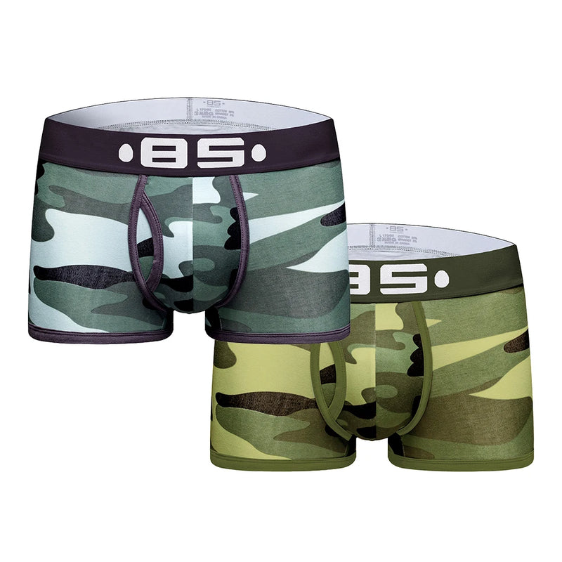 Cueca Boxer Camuflada com Suporte Frontal - Design  e Conforto