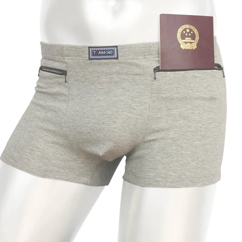 Cueca Boxer Masculina em Algodão com Bolso - Super Prática e Confortável