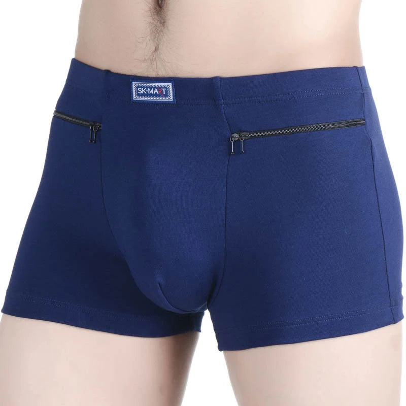 Cueca Boxer Masculina em Algodão com Bolso - Super Prática e Confortável